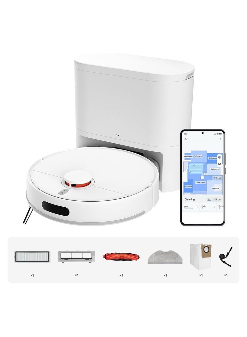 Mii Robot Vacuum H40, 10000Pa powerful suction, LDS Navigation, Smart Mapping, Anti-tangle brush, Auto Dust Emptying, 180min Runtime, Works with App, Voice Control - Image 1